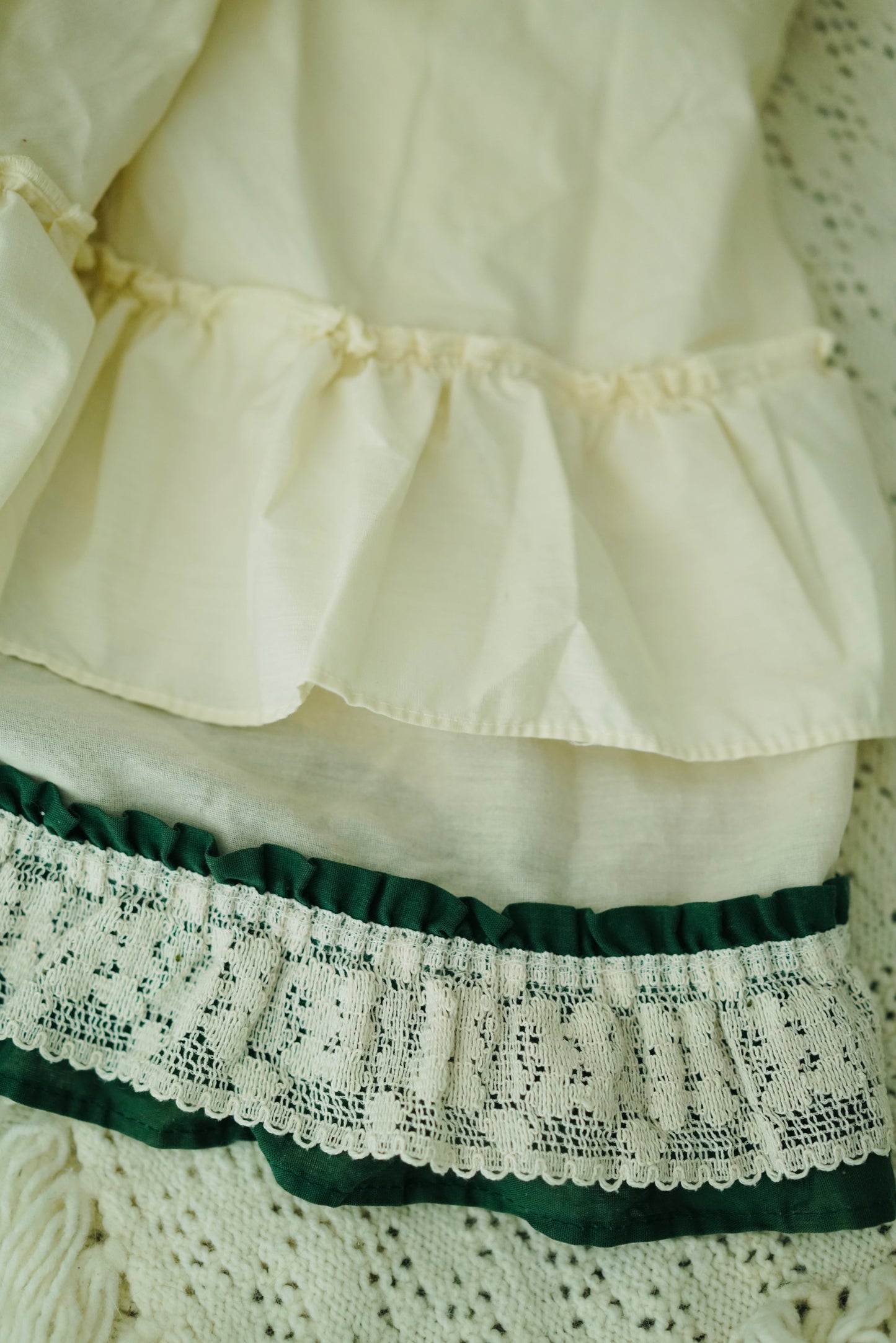 Double Ruffle Drawstring Strap Dress (S-M)