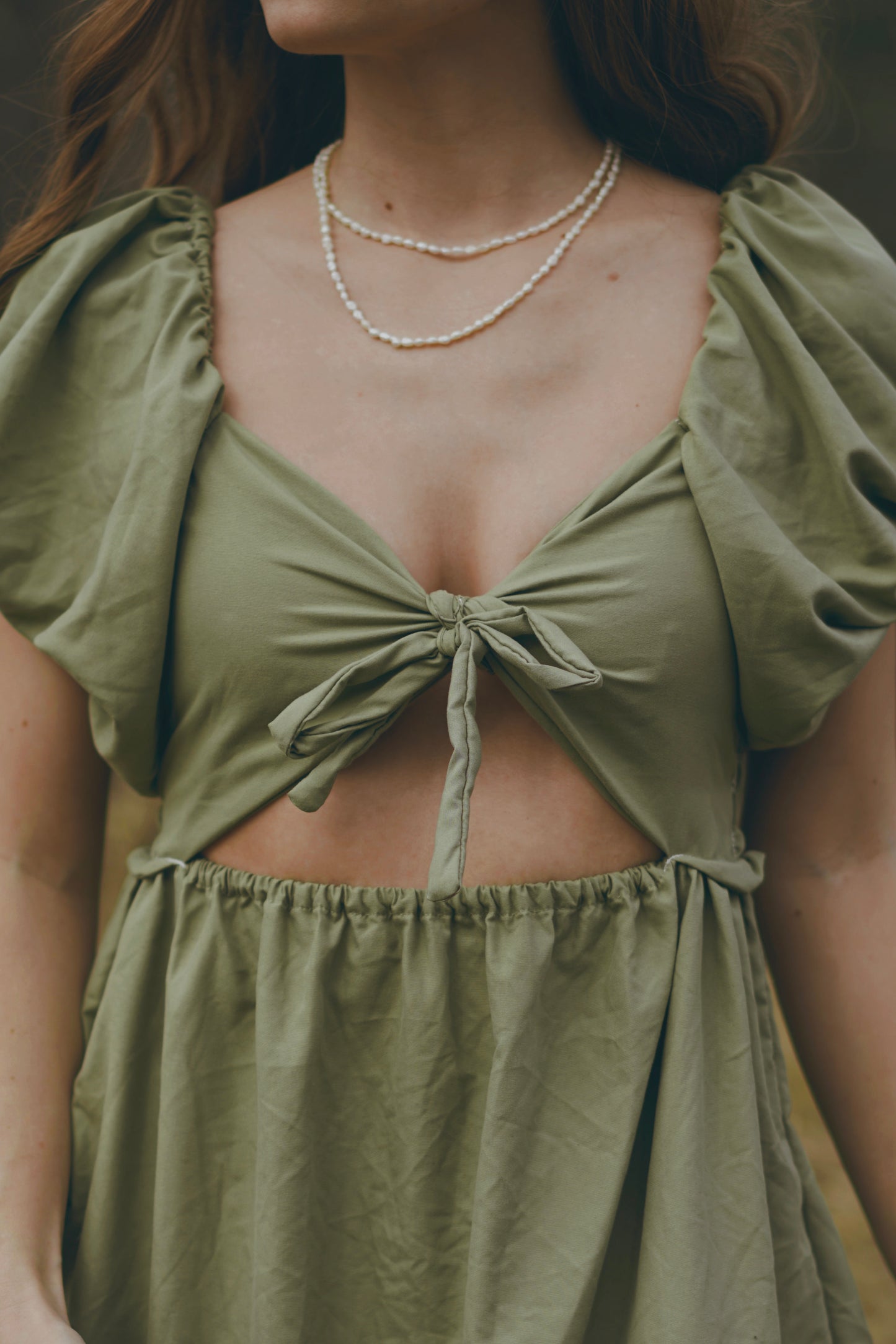 Short Ruffle, Open Tie Sun Dress (S-M)