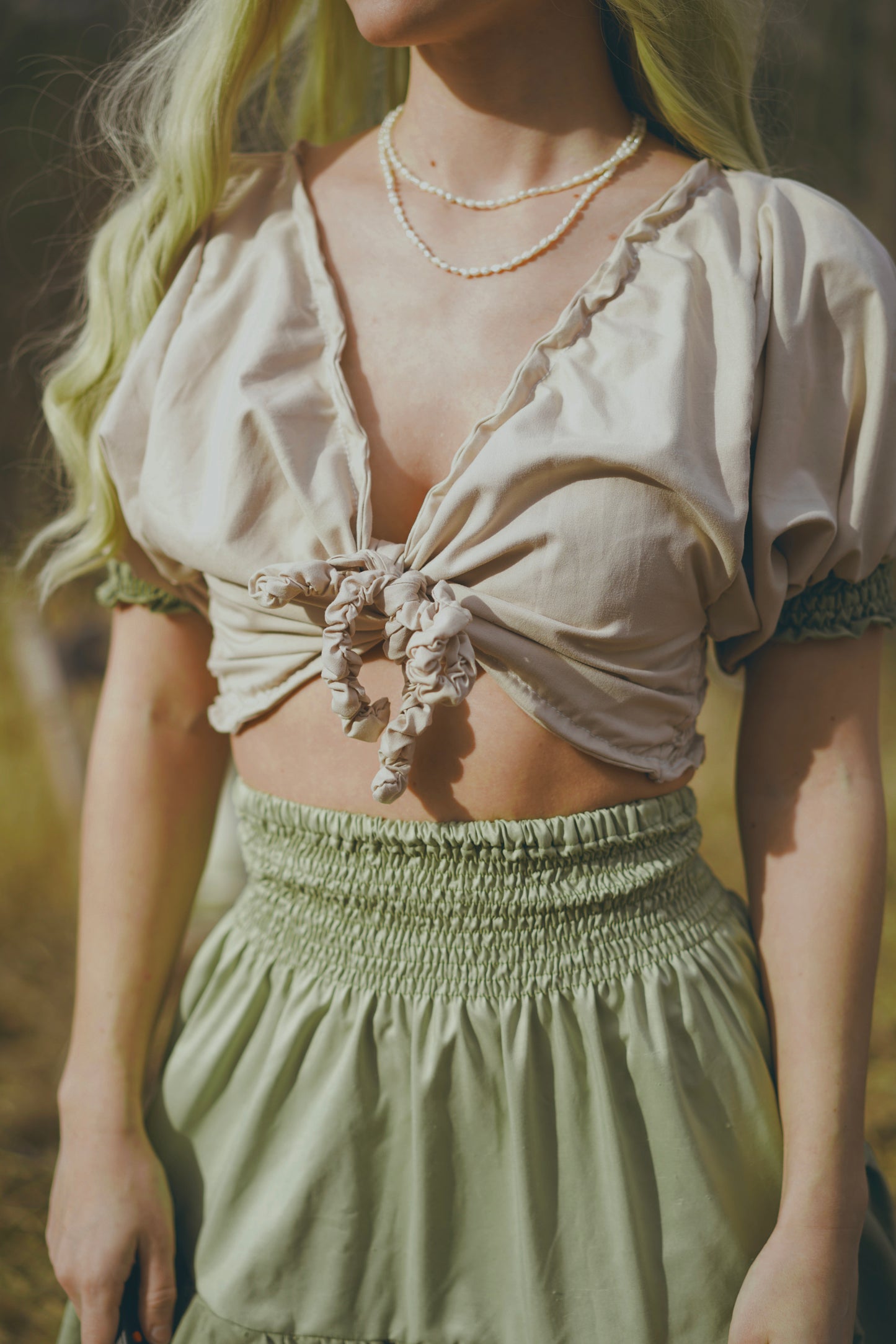 Open Tie, Stripe Two-Piece (S-M)