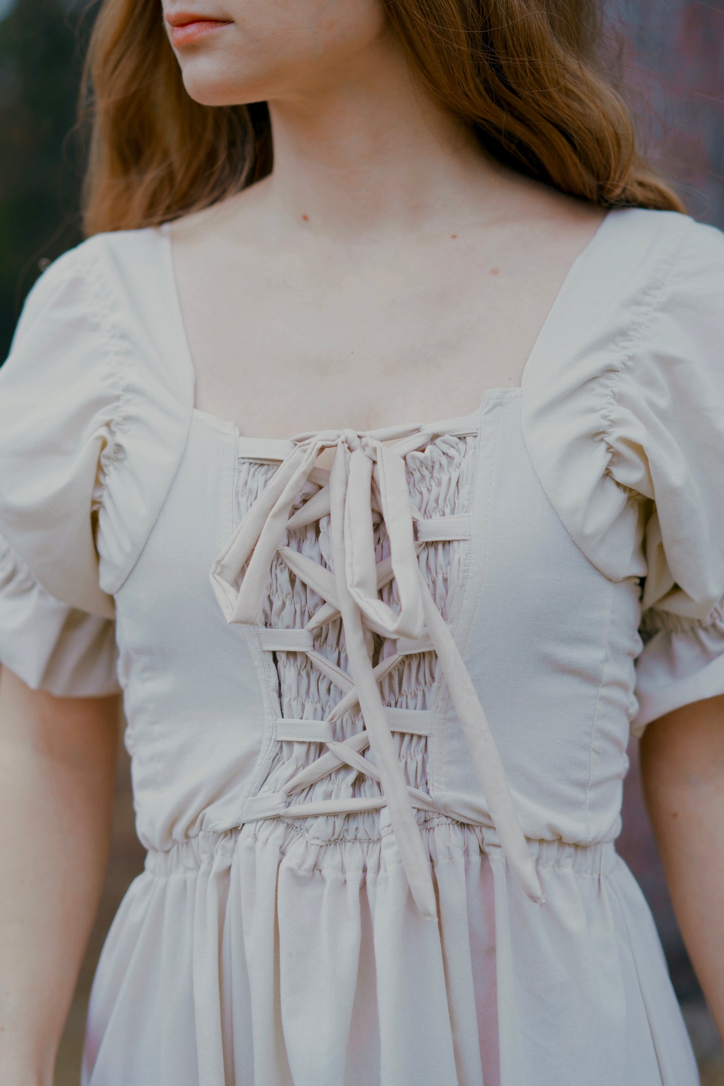 Lace-Up Cottage Dress (S-M)