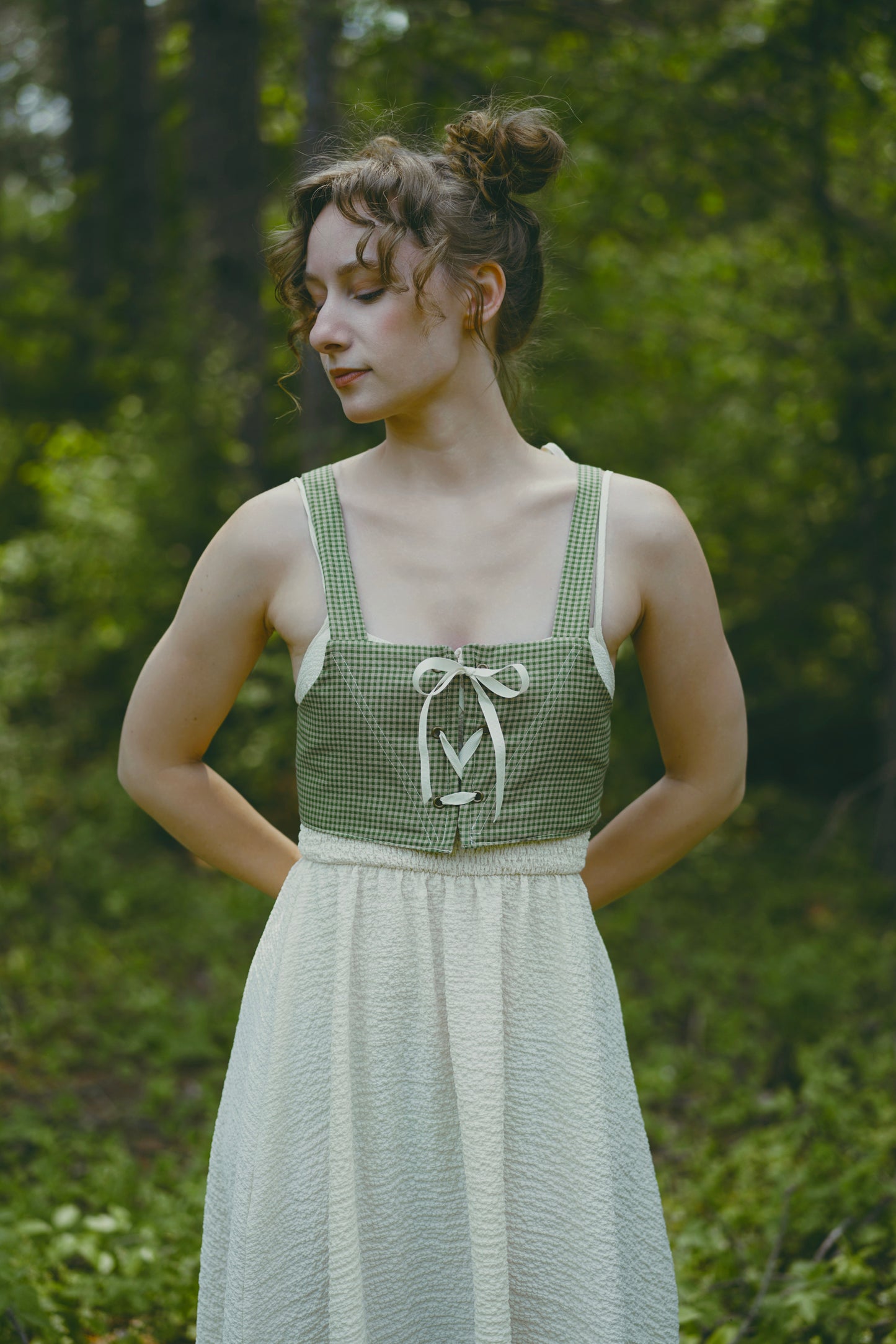 Green Checkered Bodice (S-M)