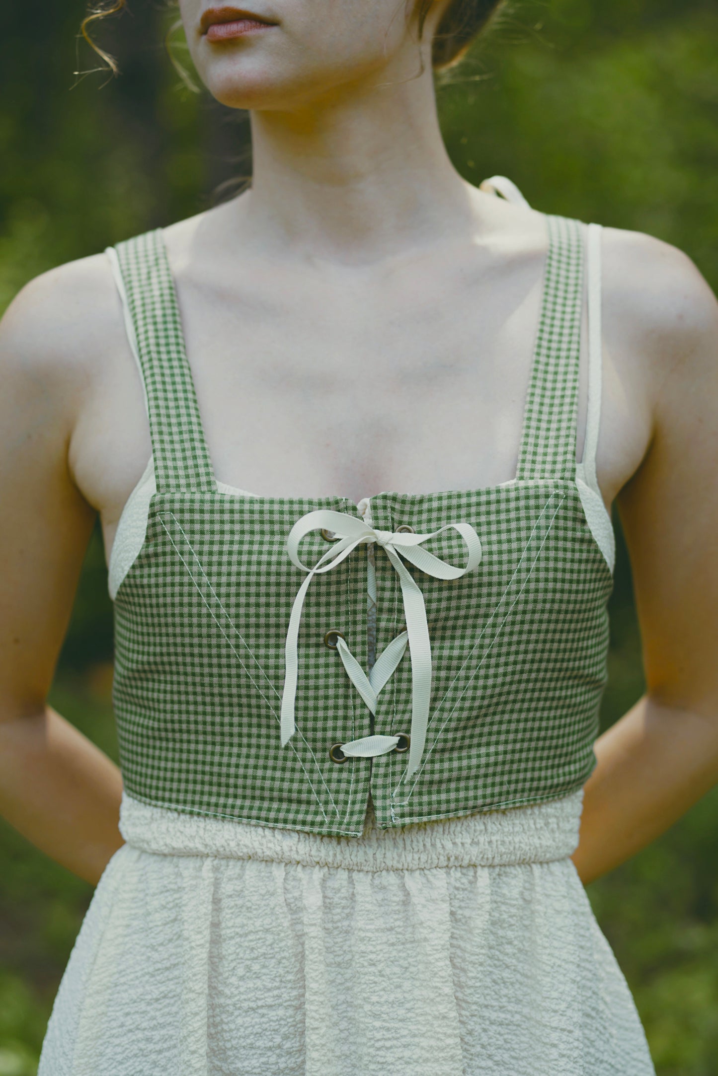 Green Checkered Bodice (S-M)