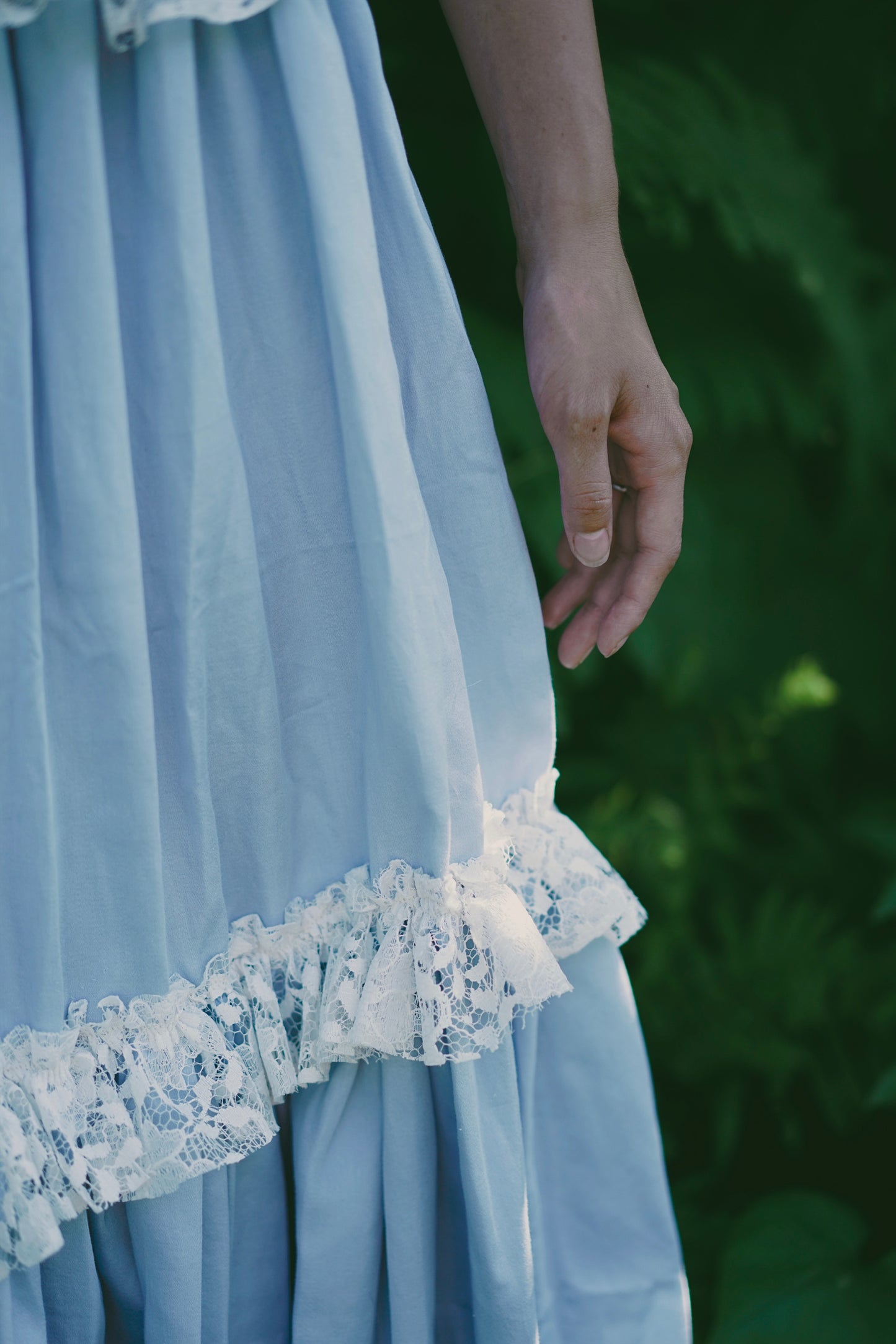 Lace Baby Blue Maxi Skirt (S-L)