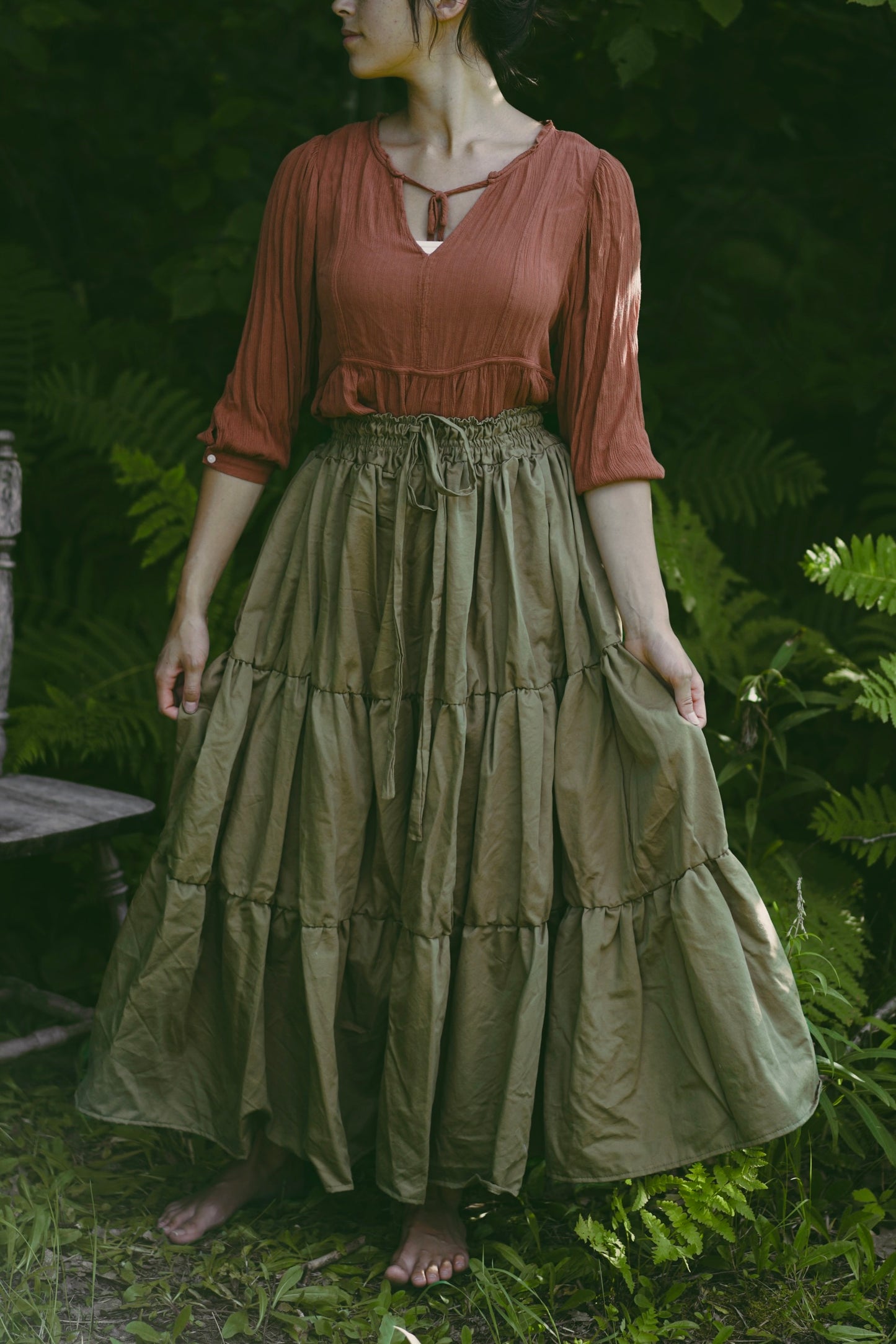 Forest Green Maxi Skirt (S-L)