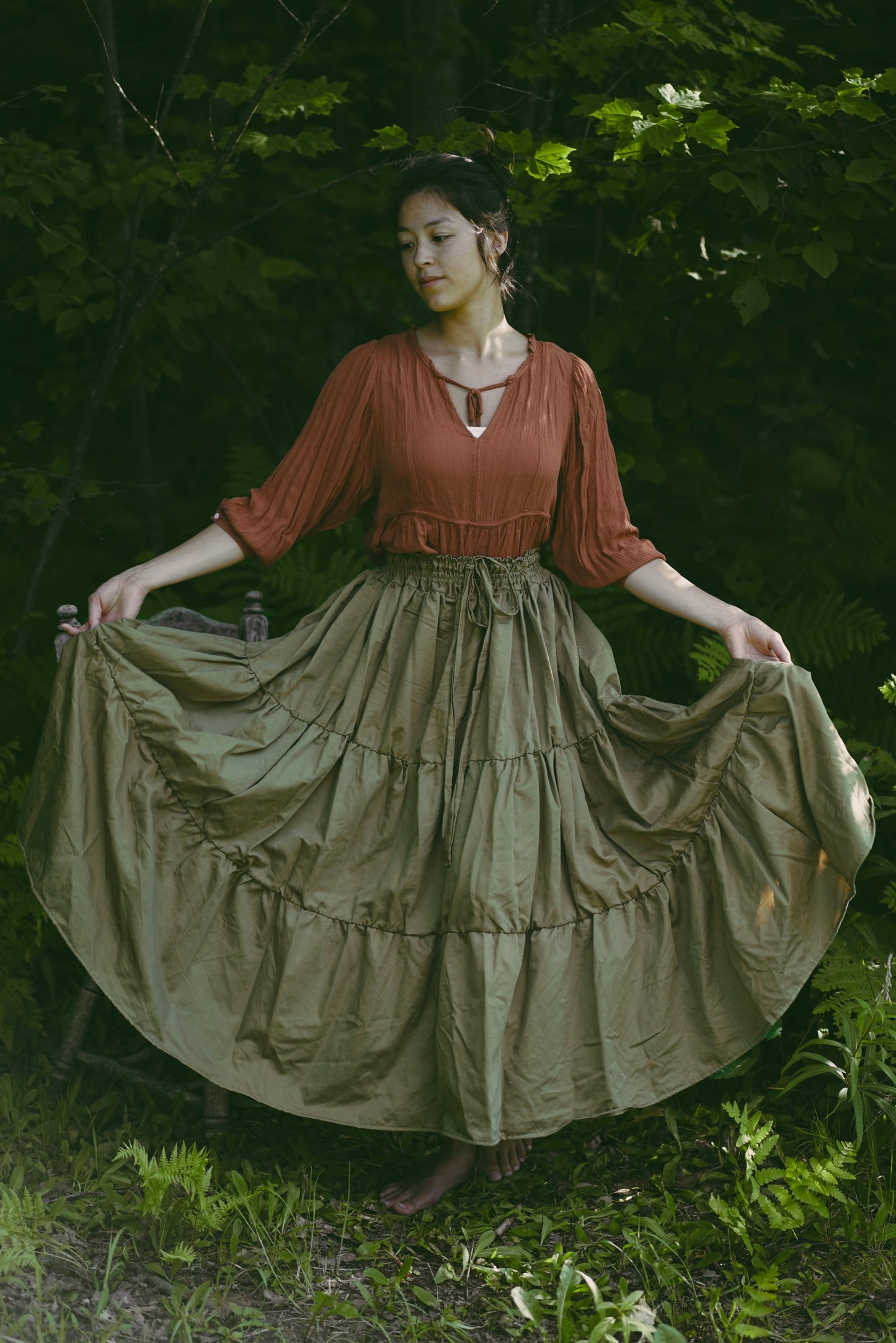 Forest Green Maxi Skirt (S-L)