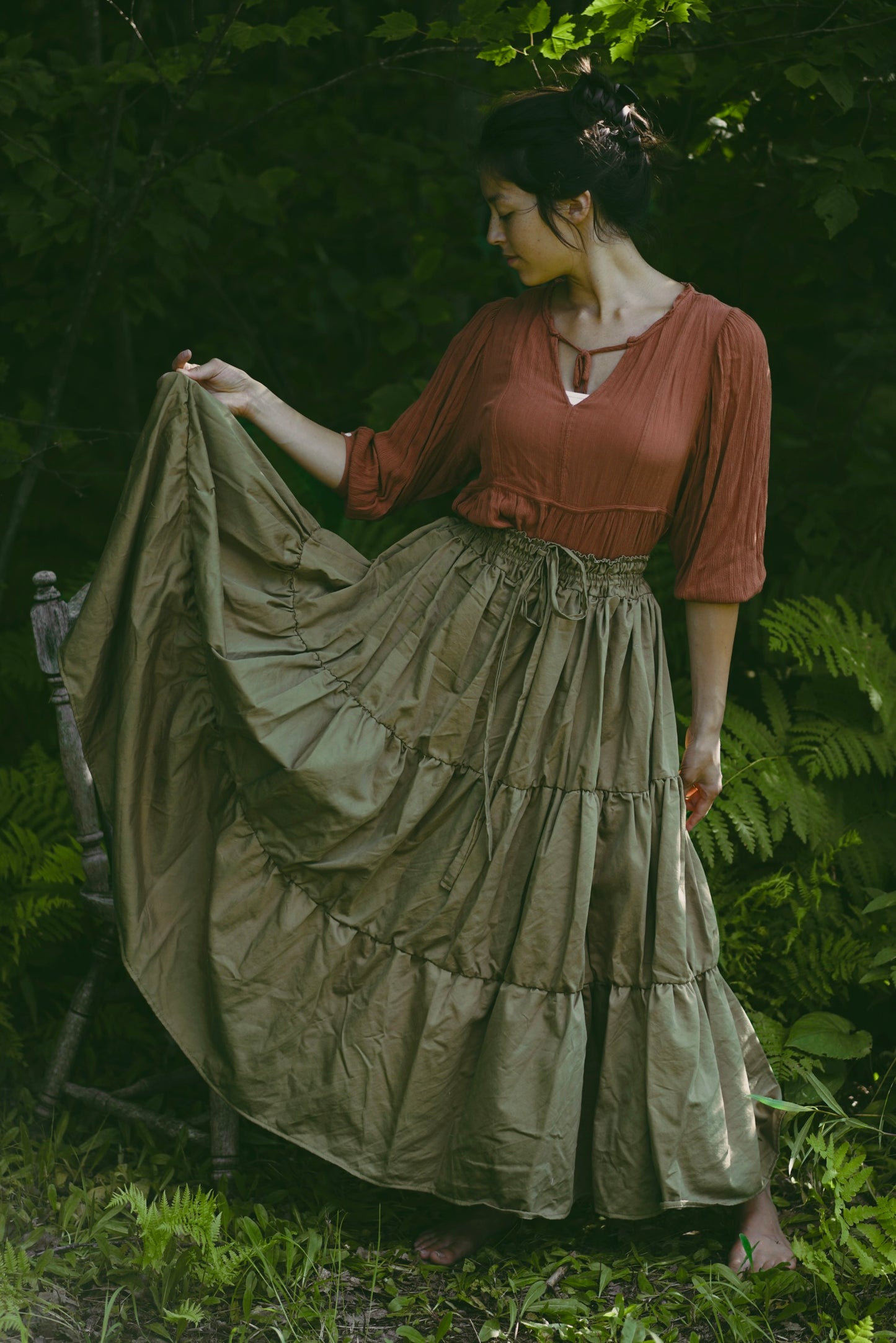 Forest Green Maxi Skirt (S-L)