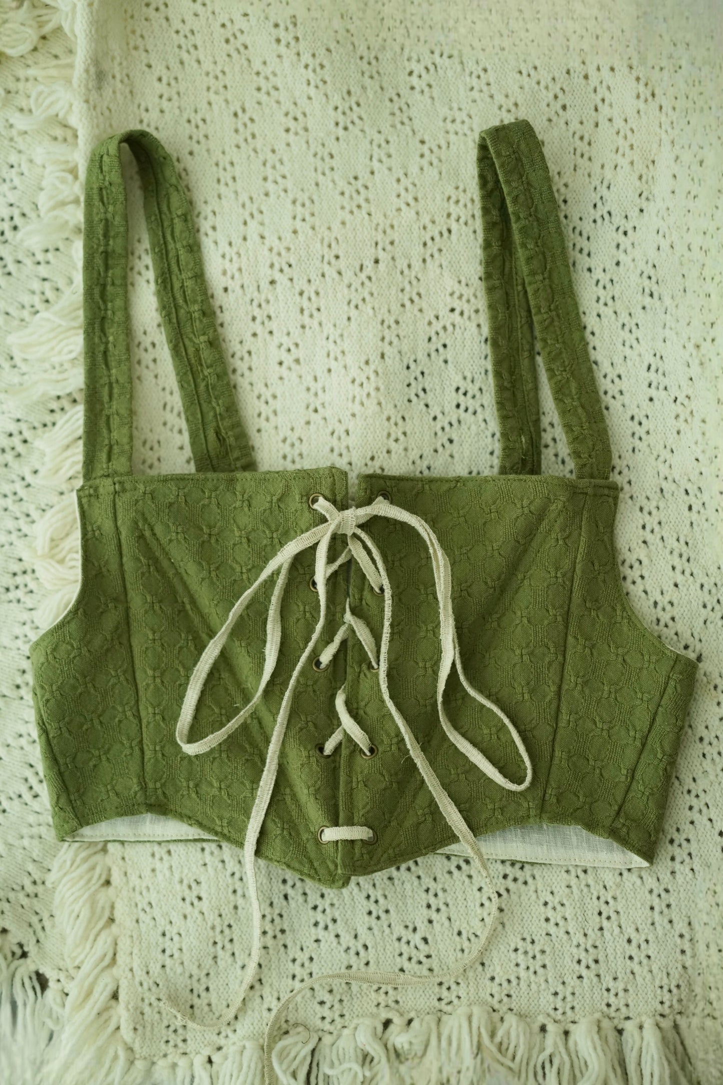 Green Cotton Bodice (M-L)