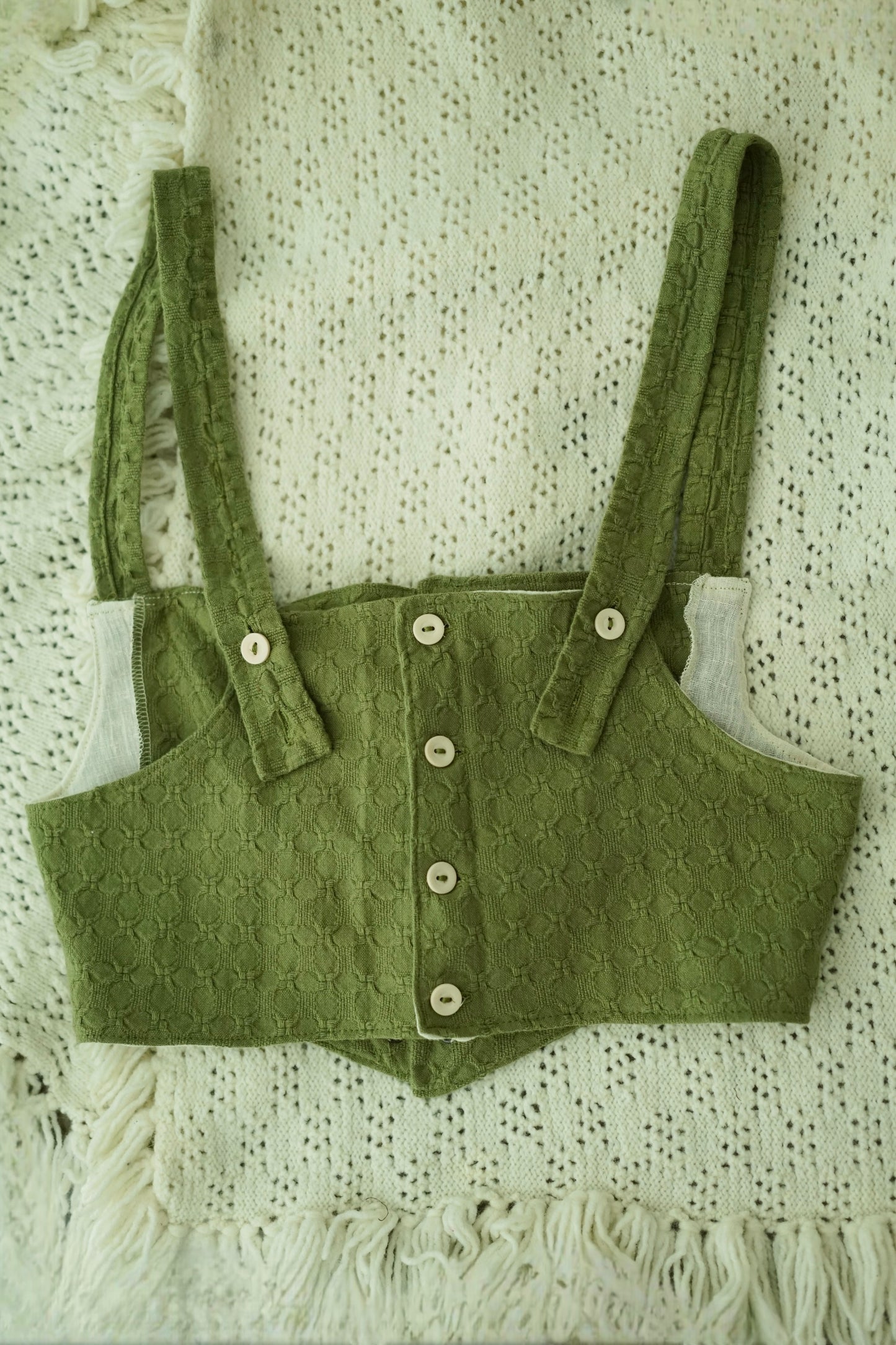 Green Cotton Bodice (M-L)