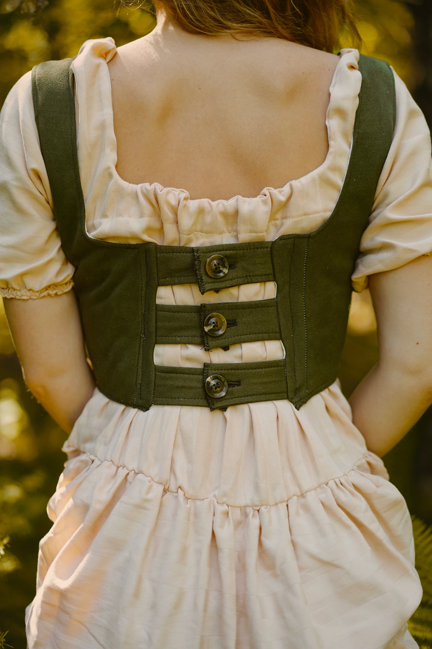 Green Decor Stitch Bodice (S-M)