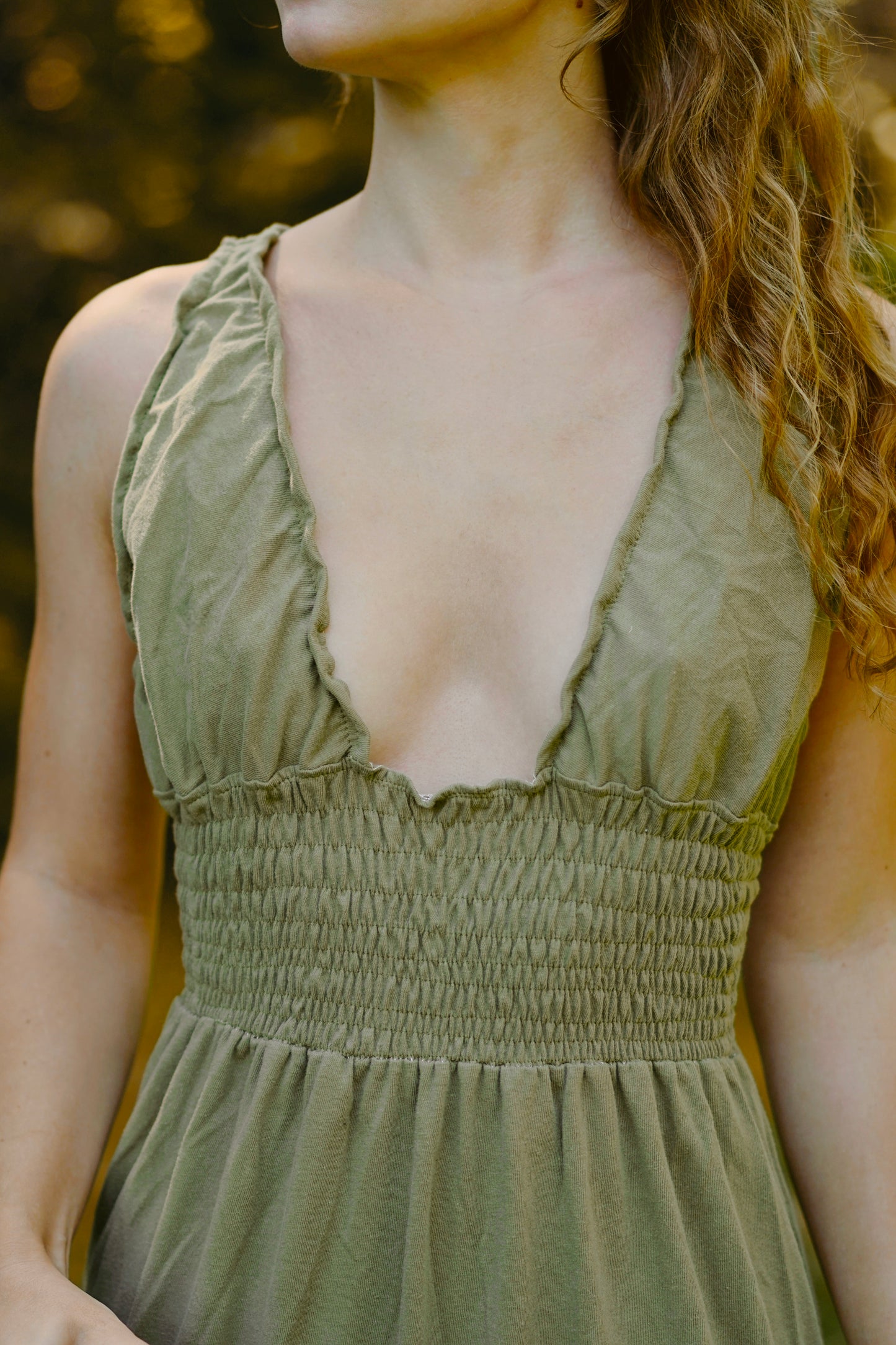 Elastic Low Cut Dress (S-M)