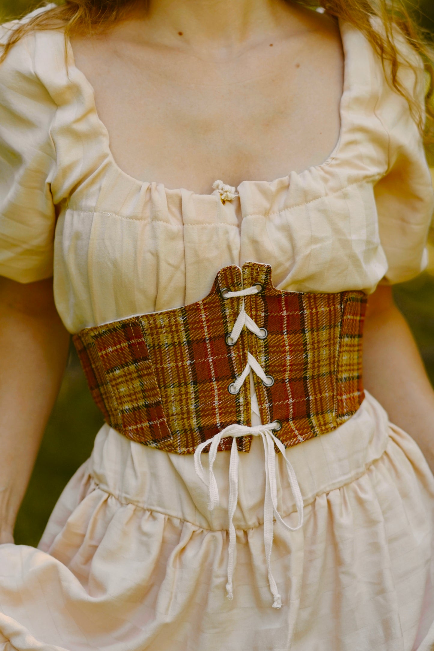 Honey Plaid Corset (S-M)