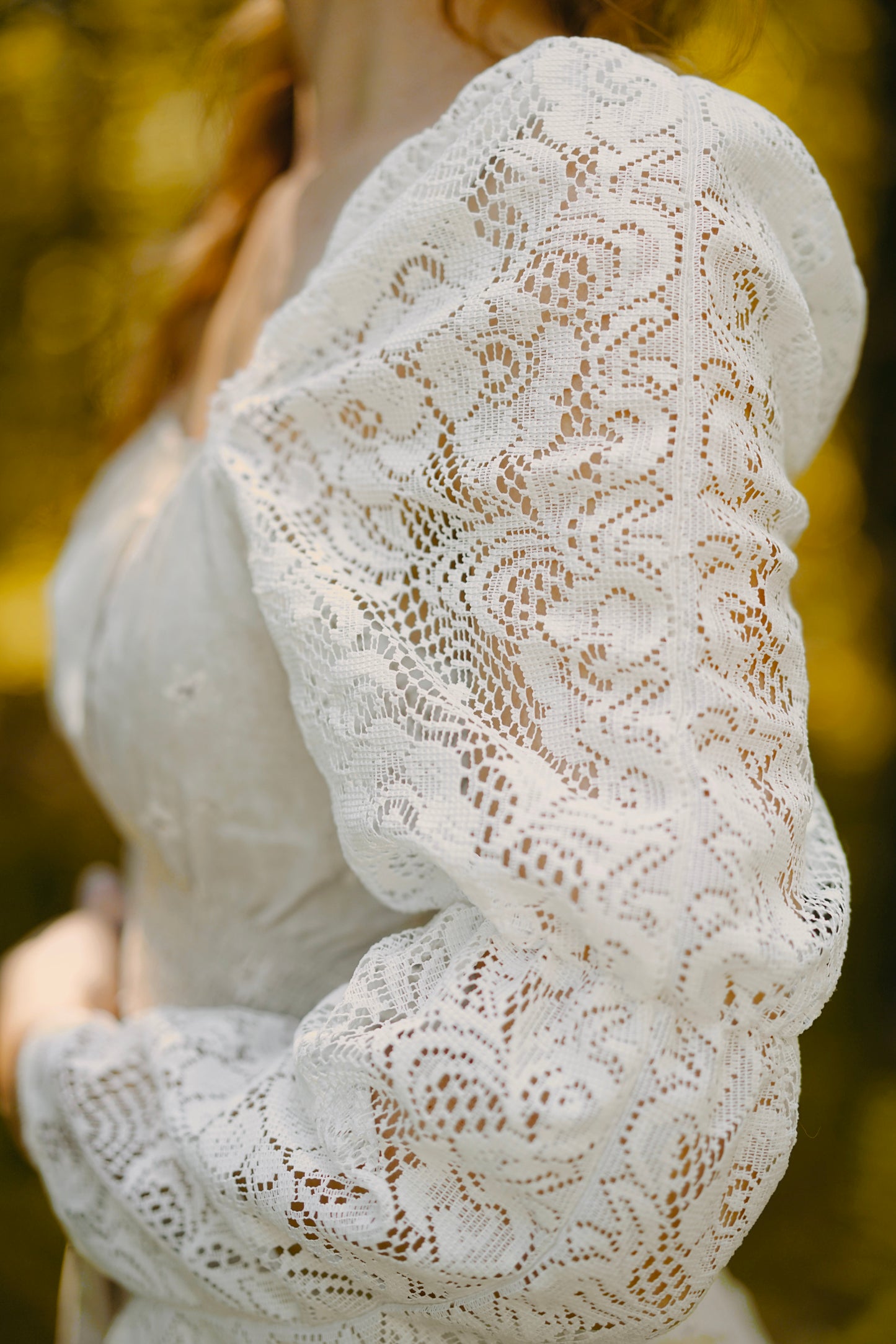 Lace Sleeve Floral Dress (S-M)