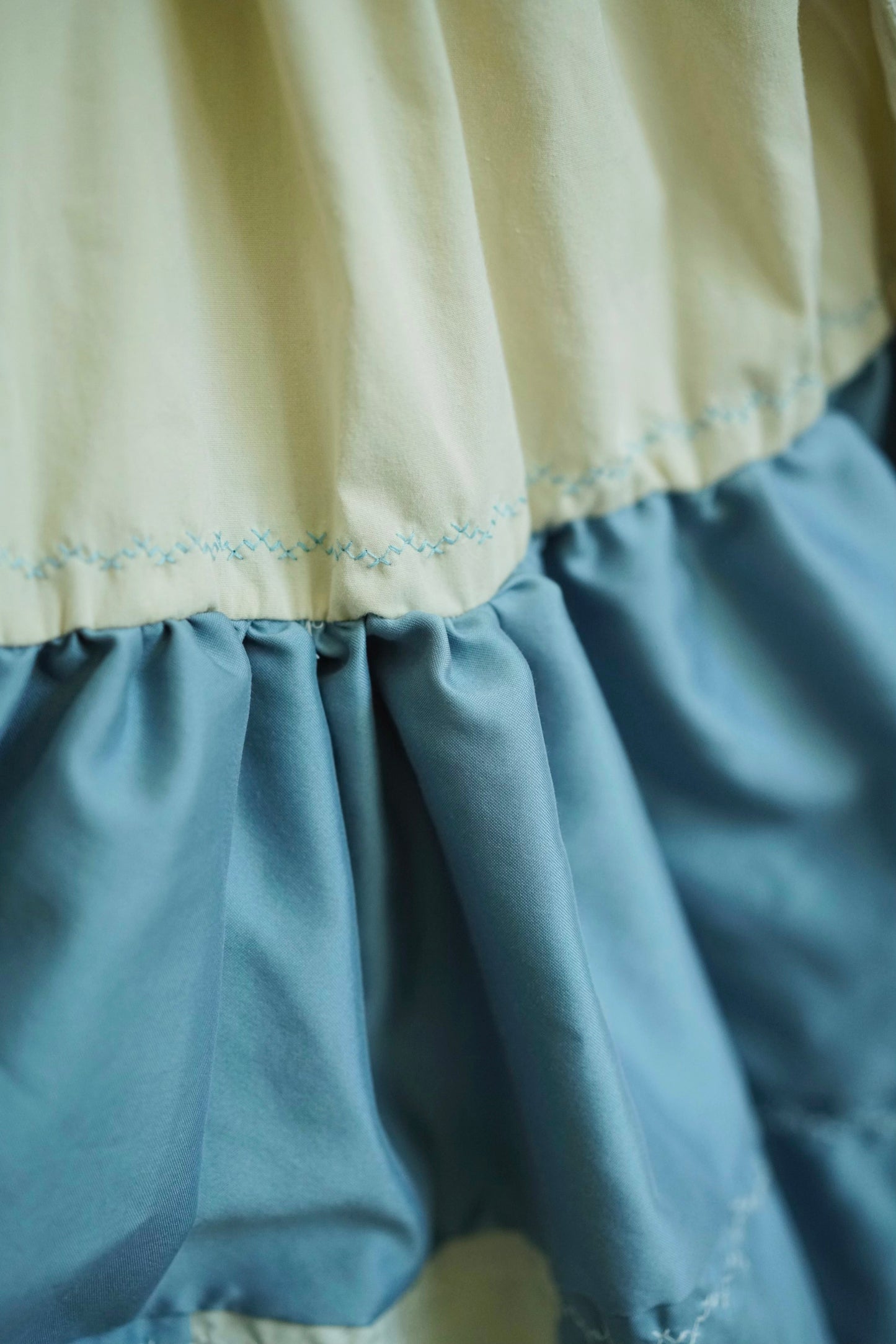 Blue Cream Patch Skirt (S-L)