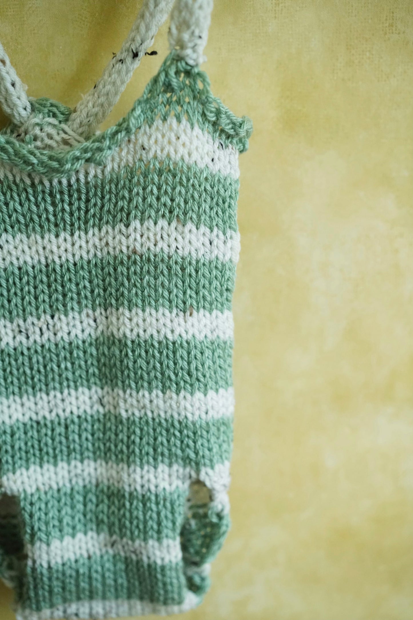 Green Knit Baby Onesie