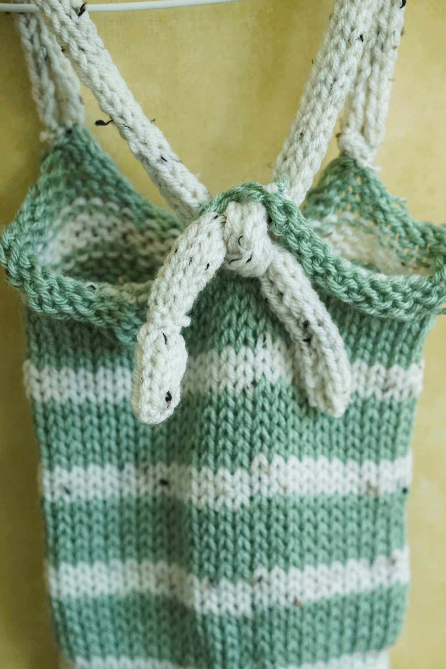 Green Knit Baby Onesie
