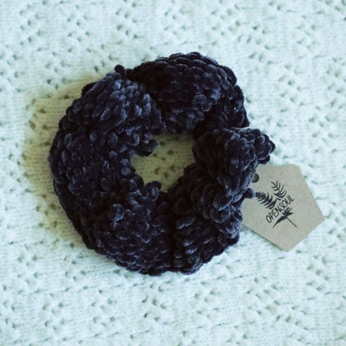 Black Bear Knit Scrunchie
