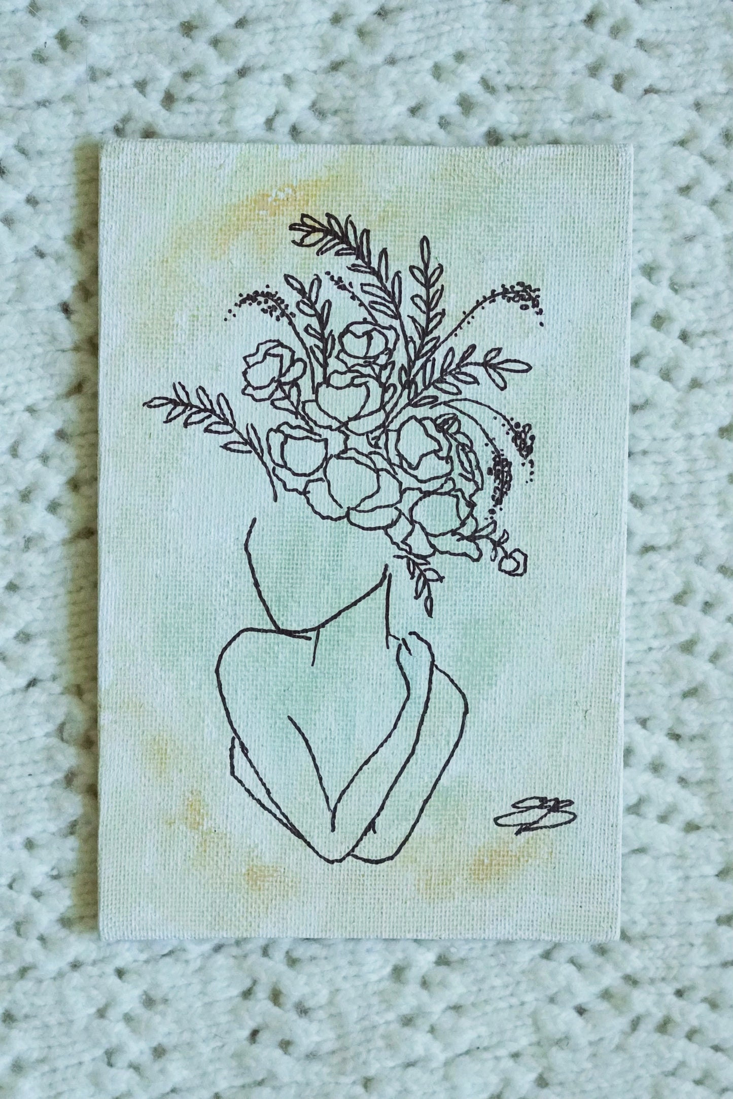 Line Art Lady Magnet