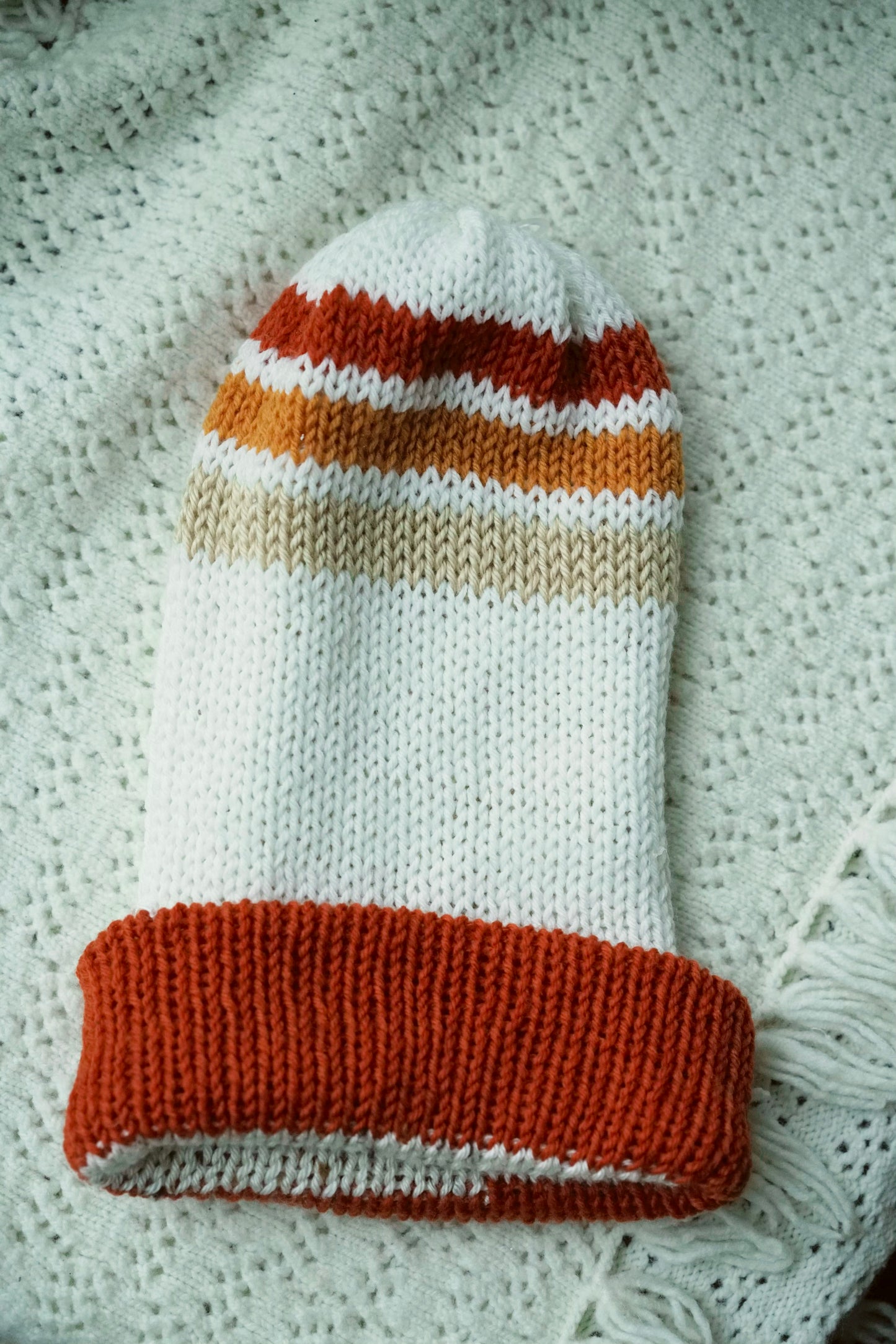 Autumn Striped Beanie (Reversible)