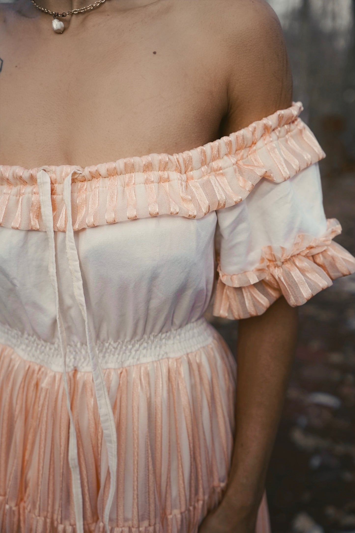 Peach Layered Dress (S-L)