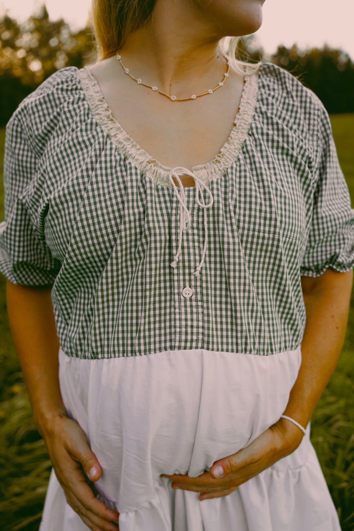 Loose Green Checker Dress (S-XL)