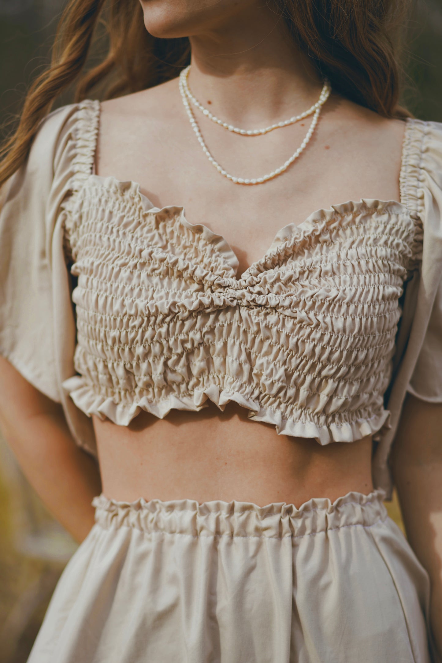 Flair Sleeve, Shirred Two-Piece (S-M)
