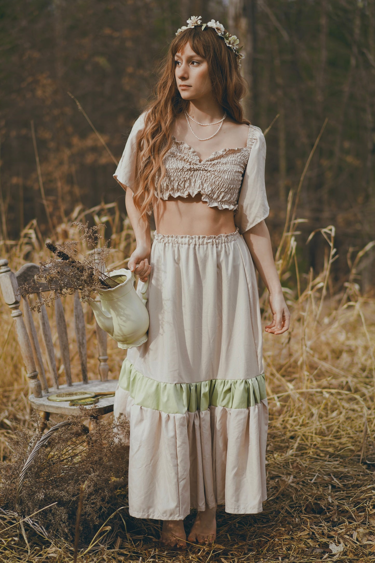 Flair Sleeve, Shirred Two-Piece (S-M)