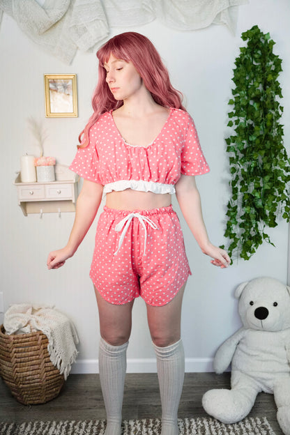 Pink Polka Dot Two Piece (S-L)