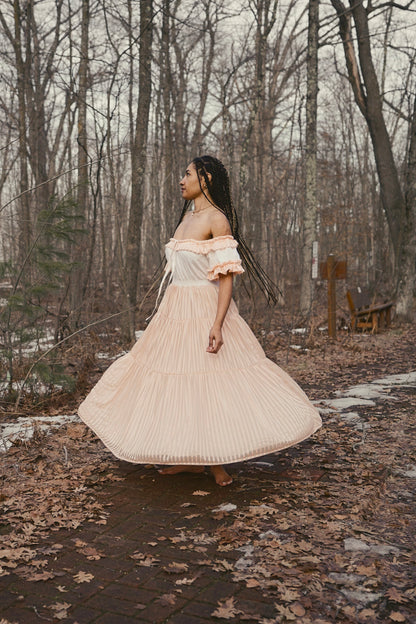 Peach Layered Dress (S-L)