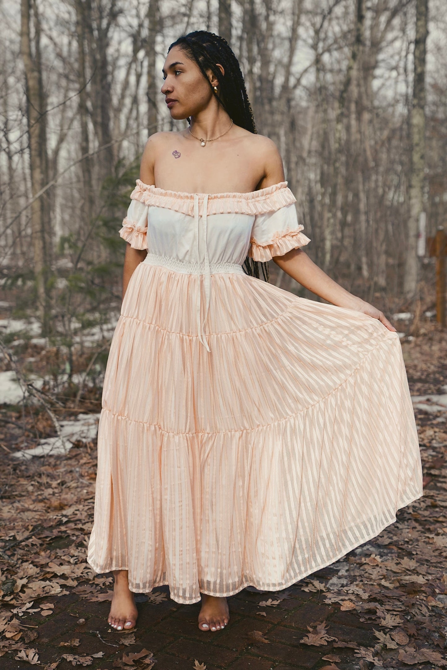 Peach Layered Dress (S-L)