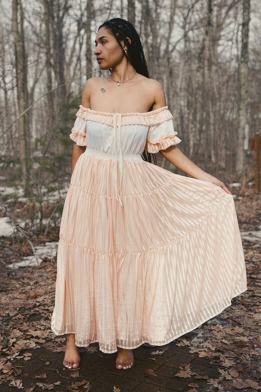 Peach Layered Dress (S-L)