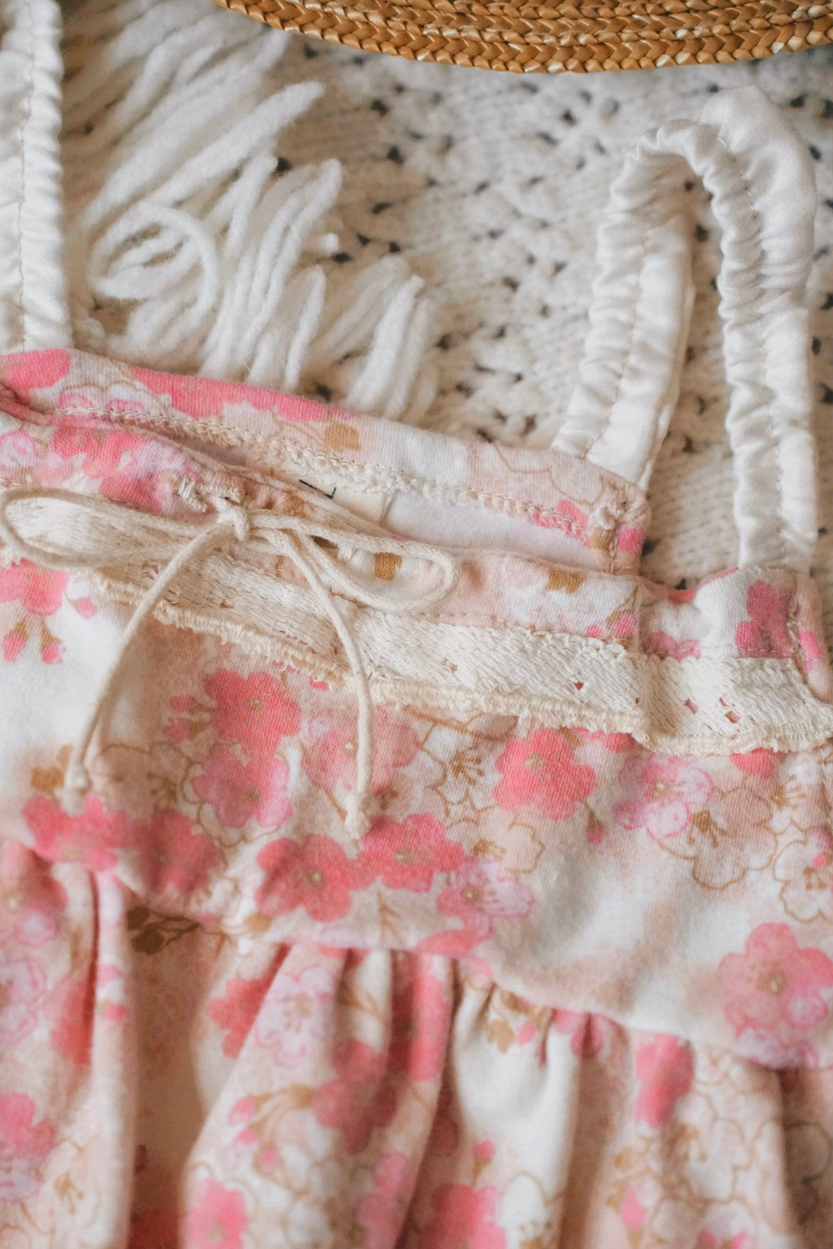 Pink Floral Toddler Tank Dress