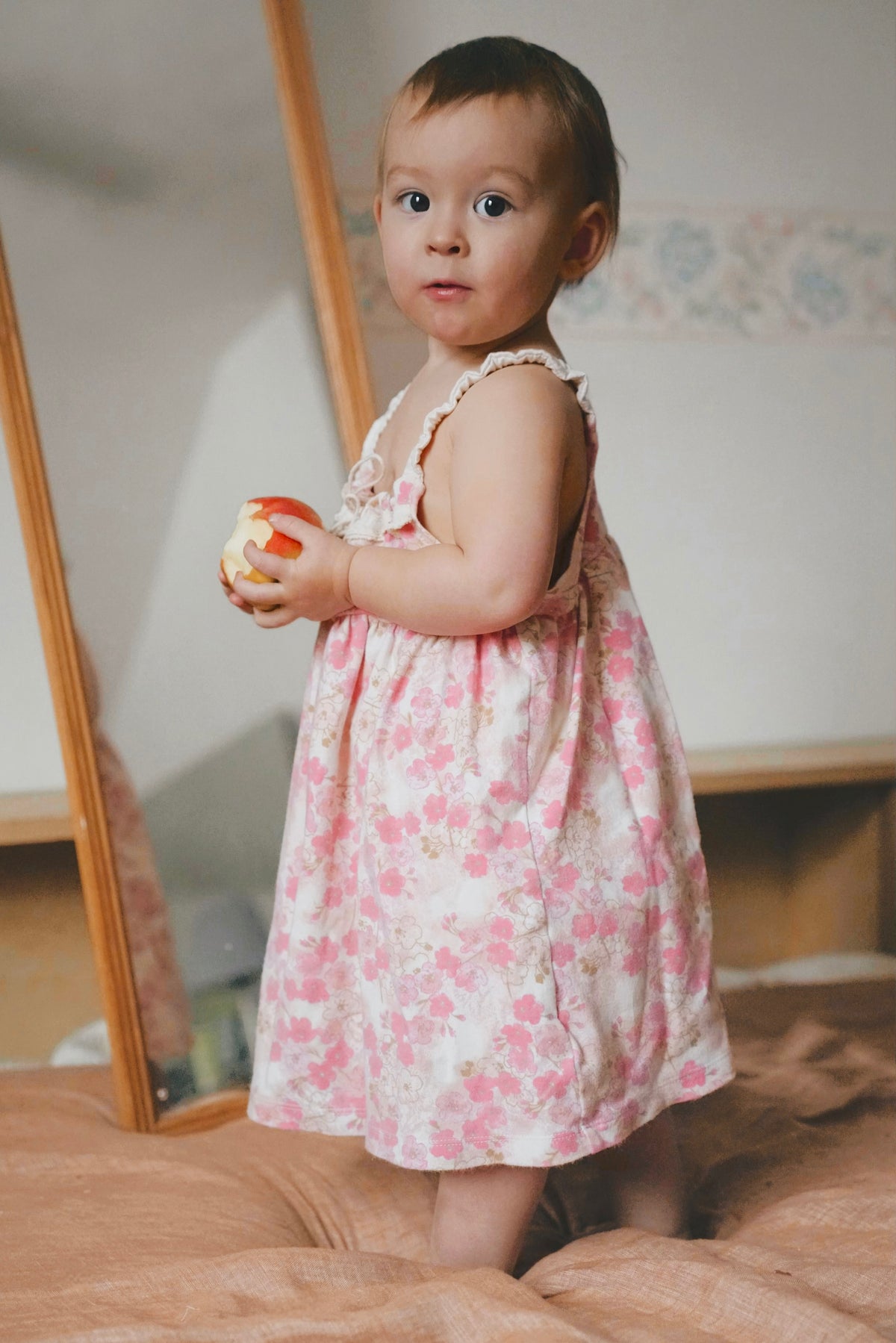 Pink Floral Toddler Tank Dress
