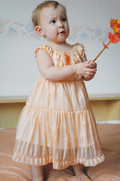 Peachy Bow Baby Dress