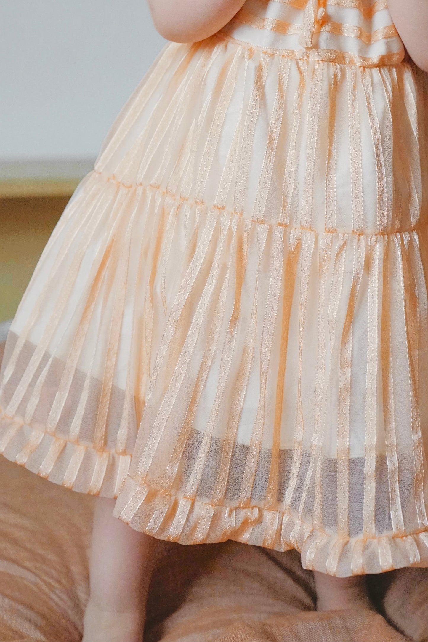 Peachy Bow Baby Dress