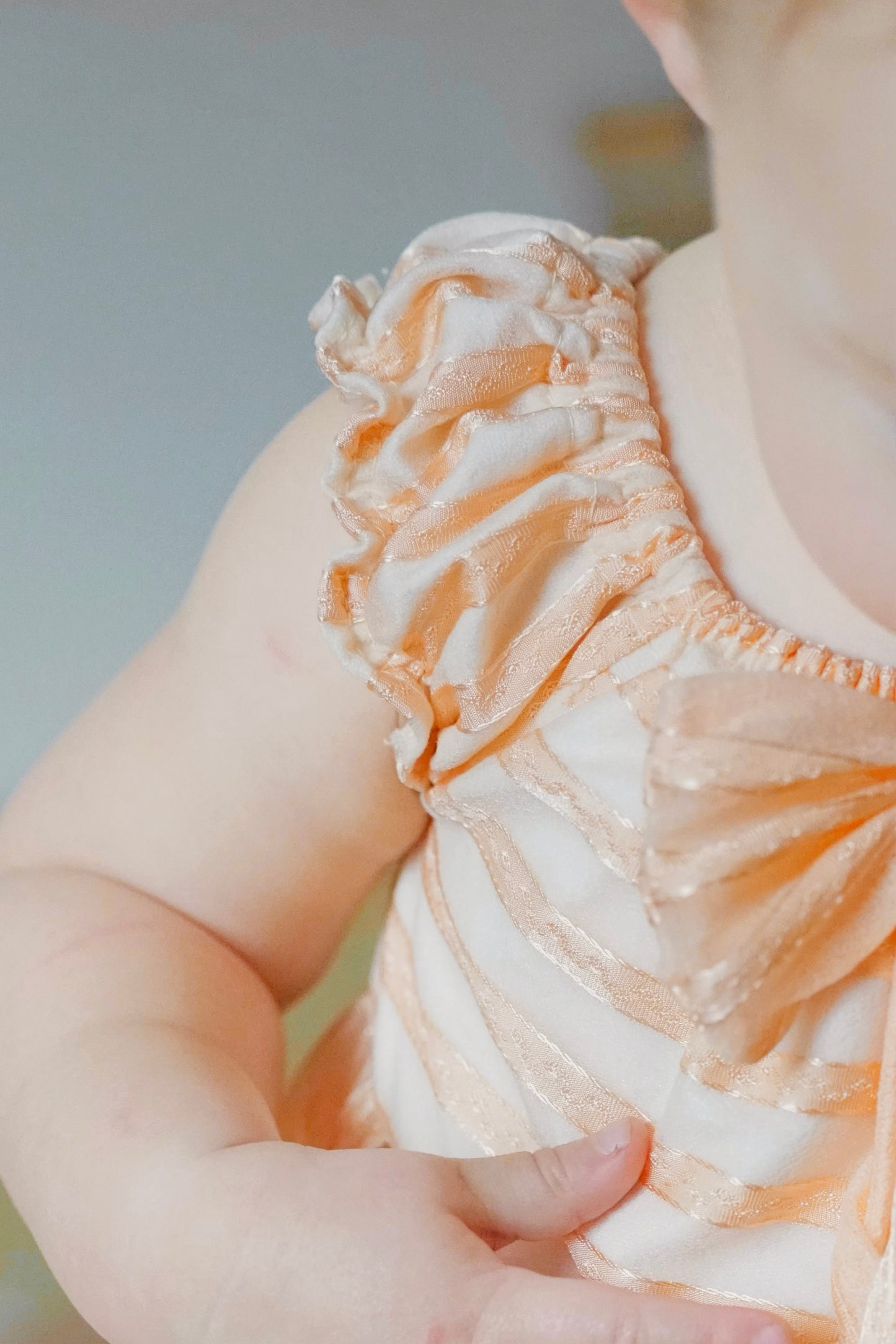 Peachy Bow Baby Dress