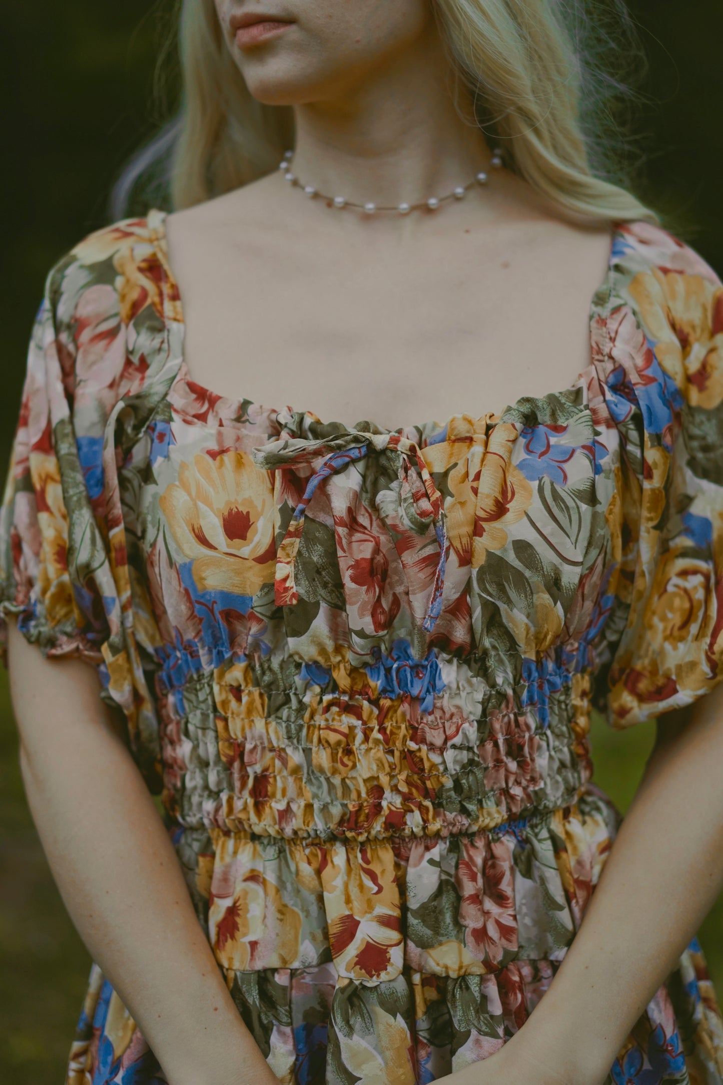Colorful Floral Dress (S-M)