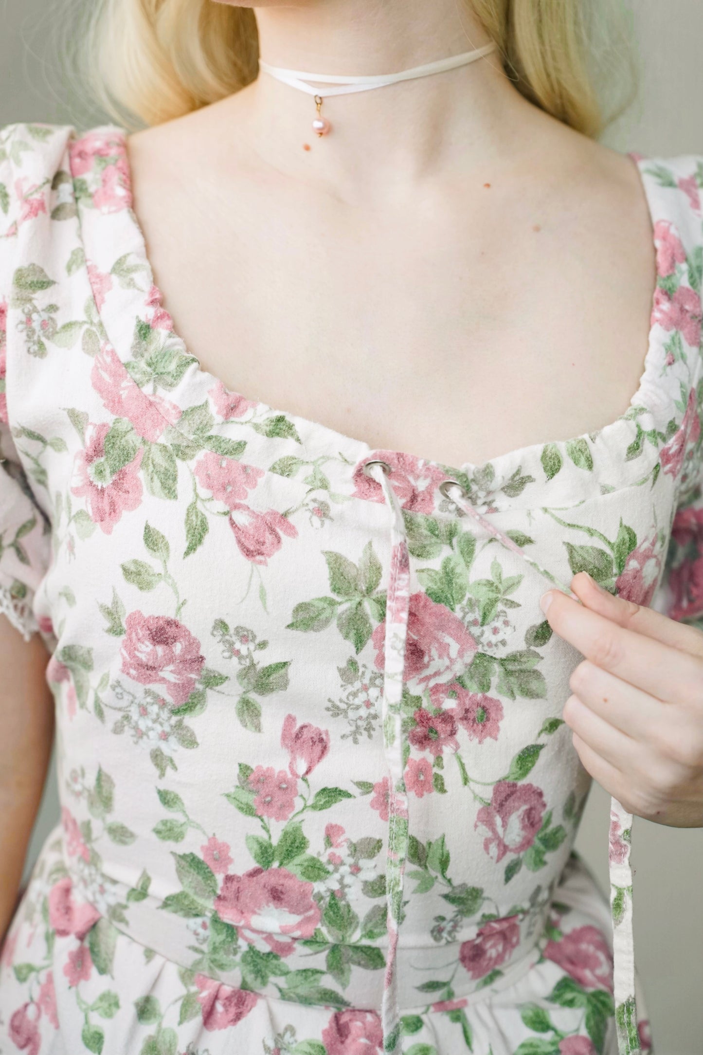 Leafy Floral Pink Dress (S-L)