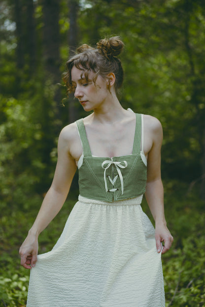 Green Checkered Bodice (S-M)