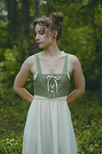 Green Checkered Bodice (S-M)