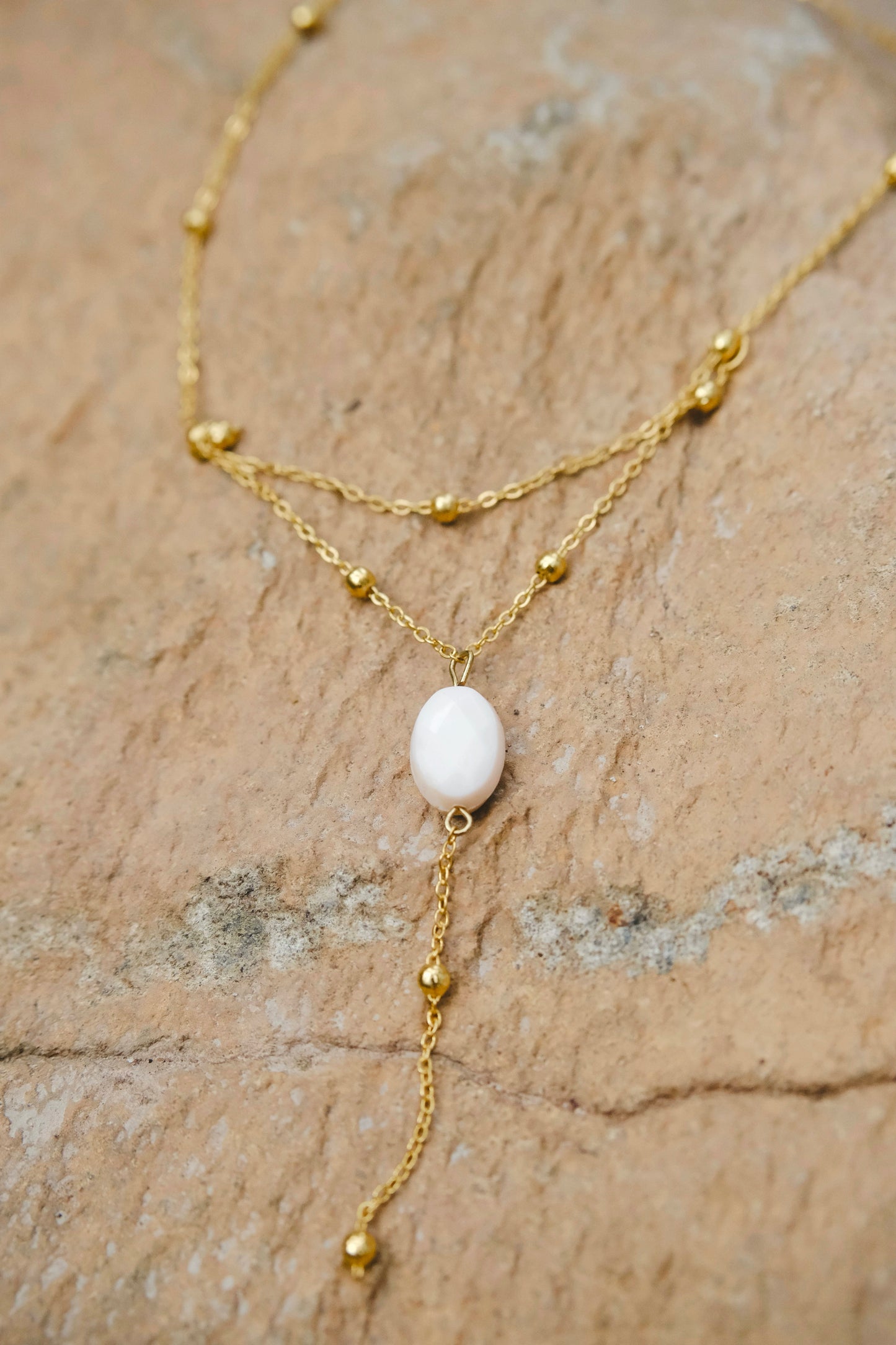 White Bead Necklace