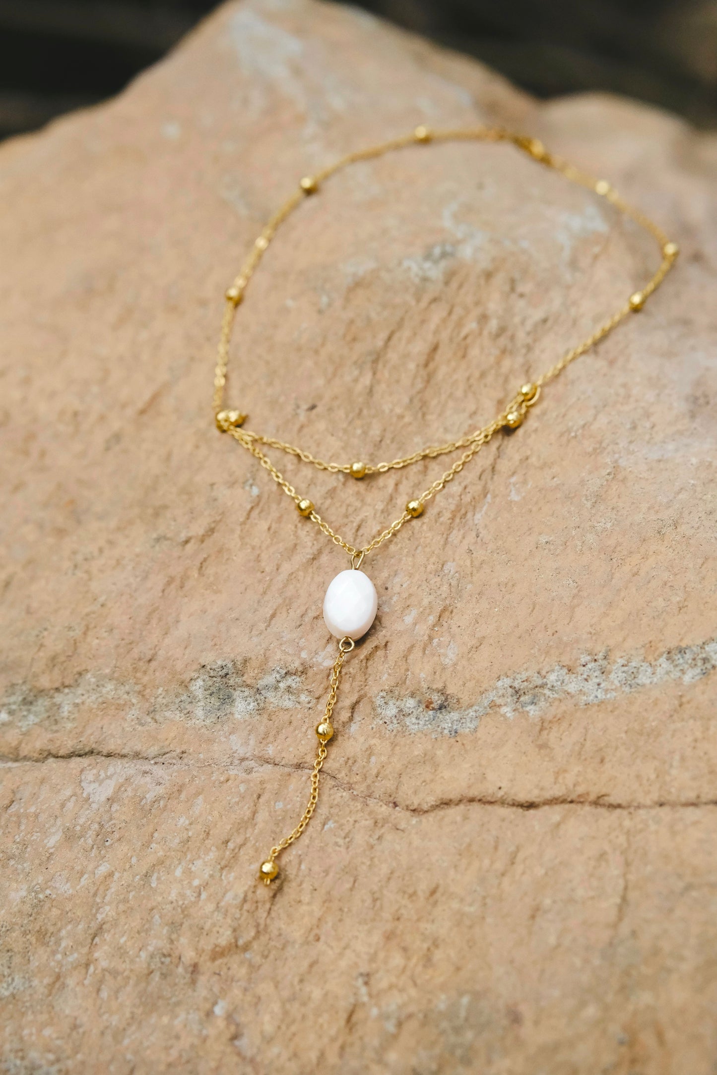 White Bead Necklace
