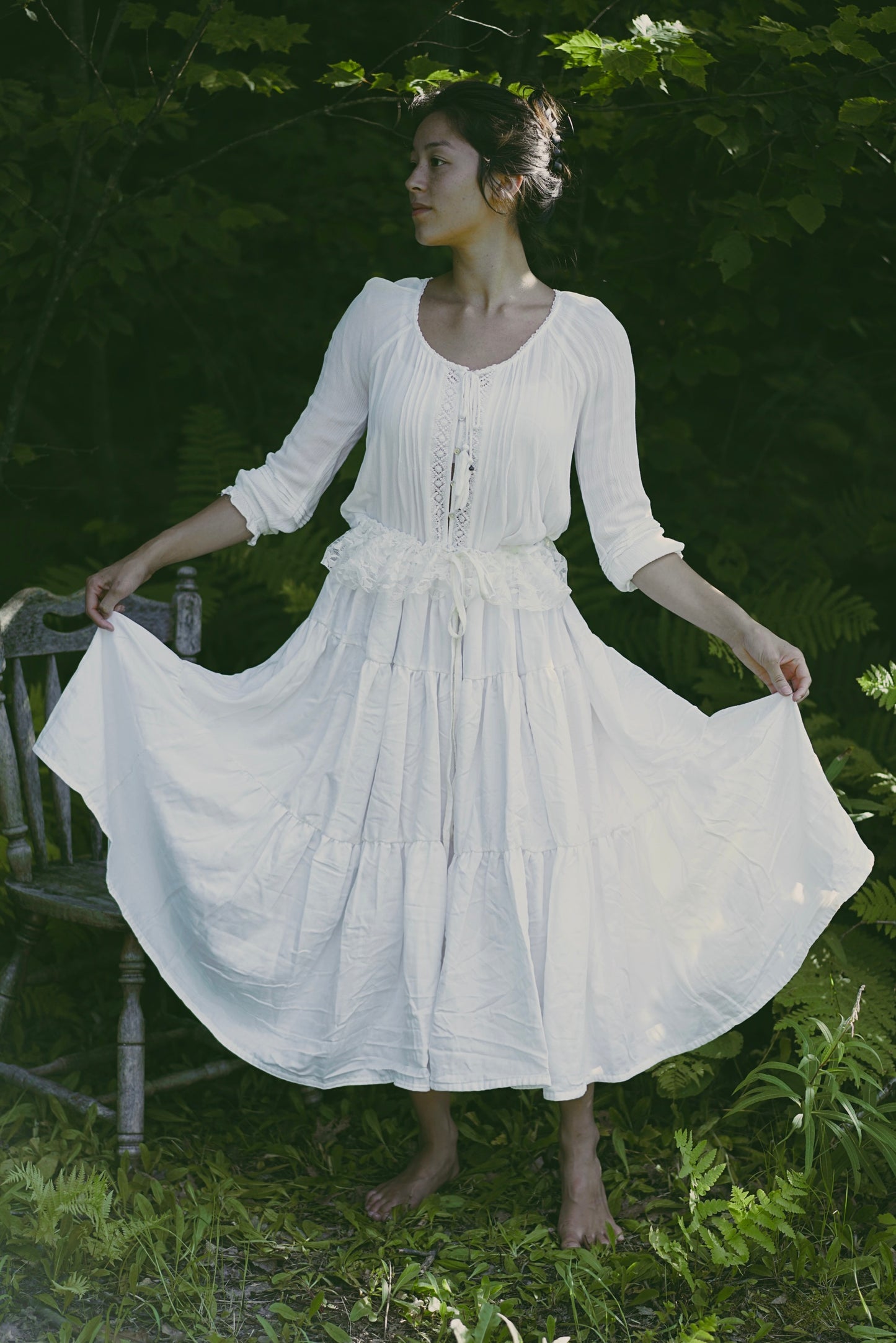 White Lace Maxi Skirt (S-L)