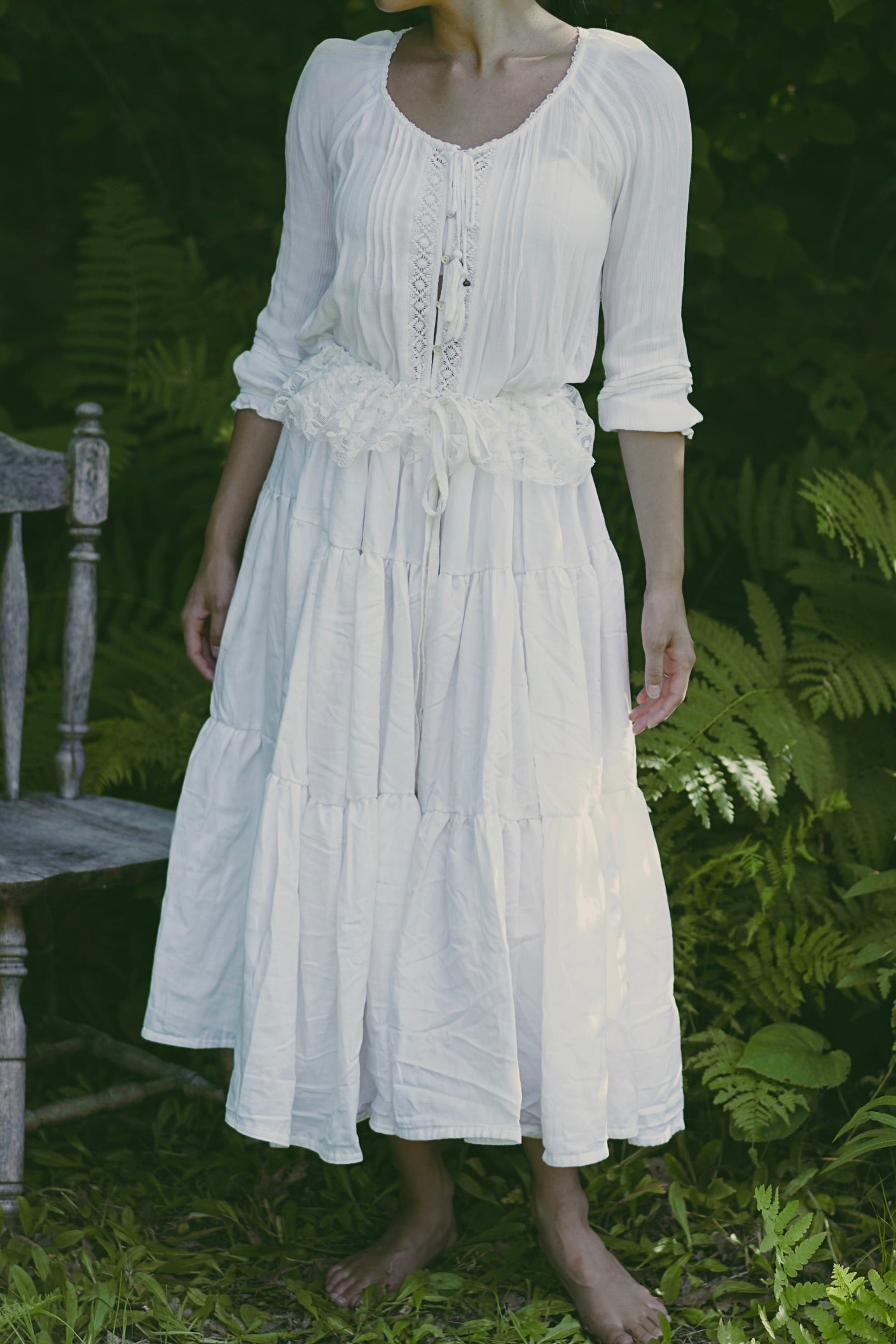 White Lace Maxi Skirt (S-L)