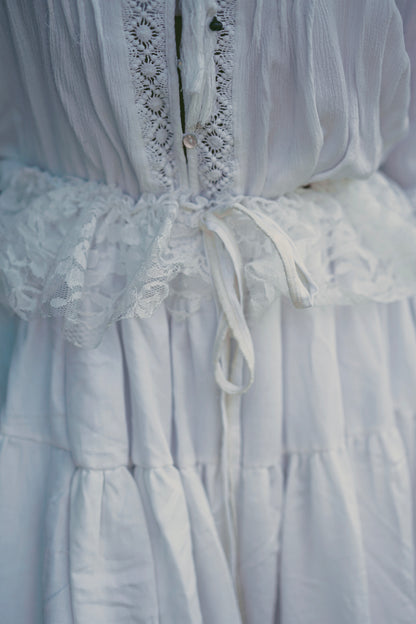 White Lace Maxi Skirt (S-L)