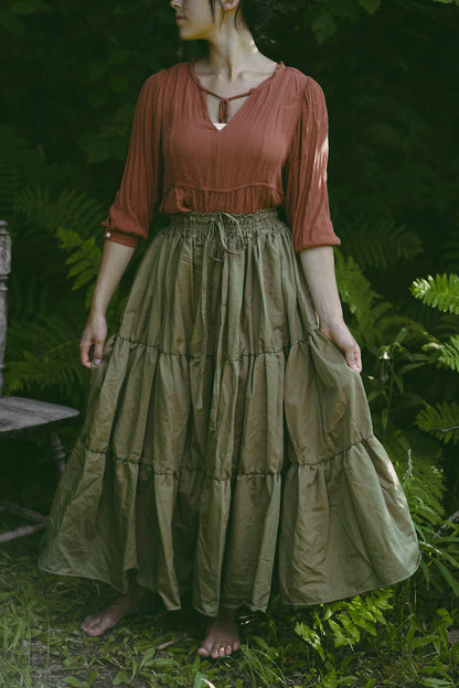 Forest Green Maxi Skirt (S-L)