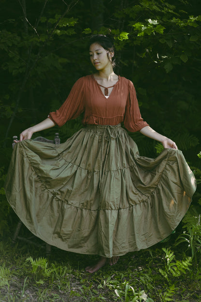 Forest Green Maxi Skirt (S-L)