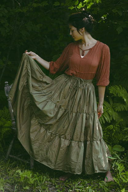 Forest Green Maxi Skirt (S-L)