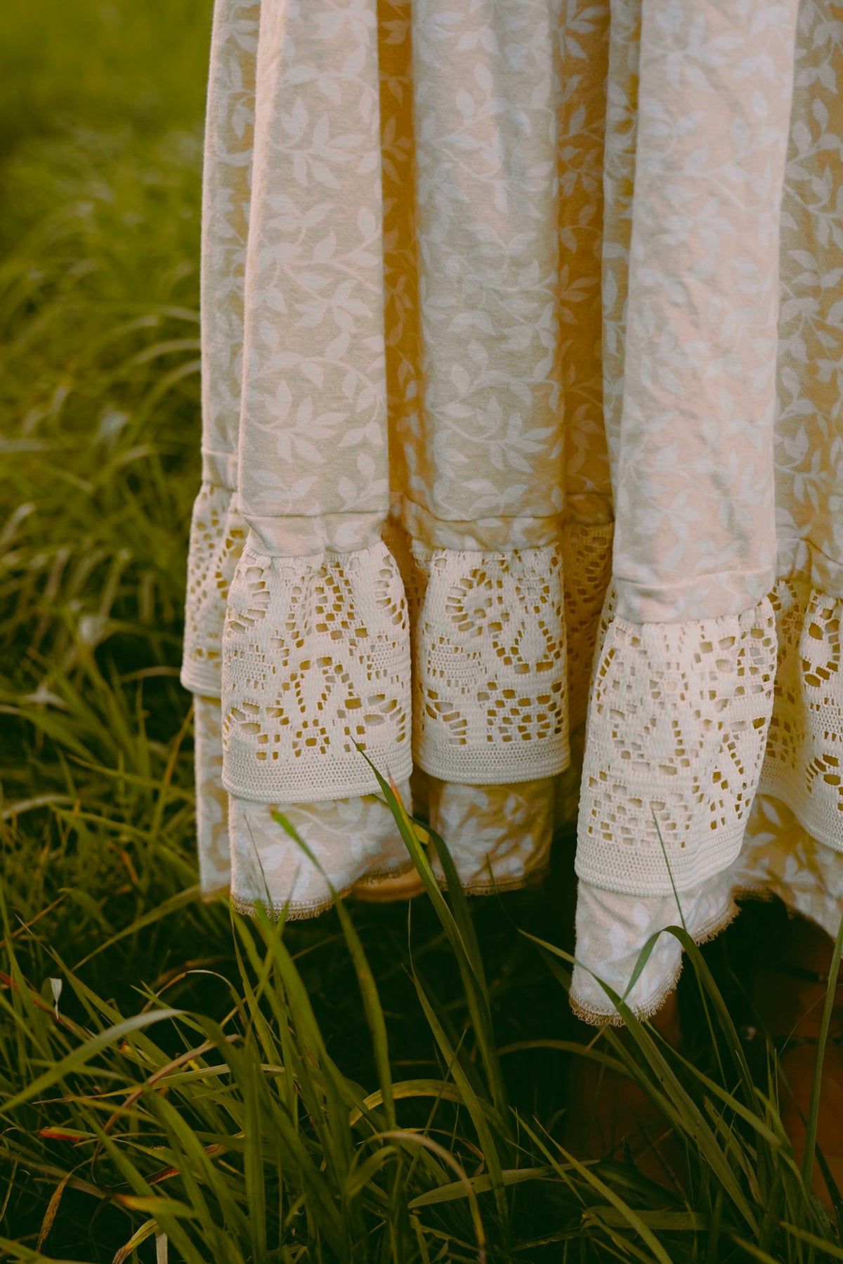 Creamy Peach Lace Dress (S-L)