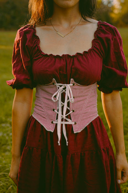 Mini Checker Corset (S-M)