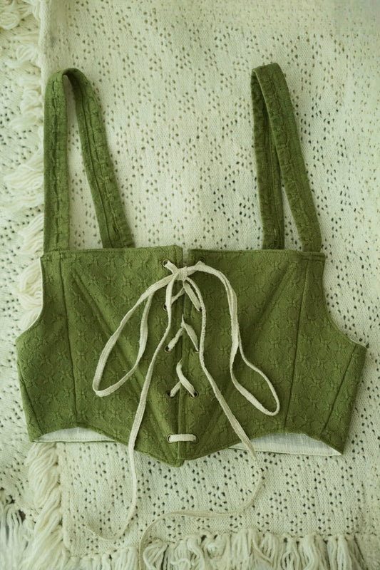Green Cotton Bodice (M-L)